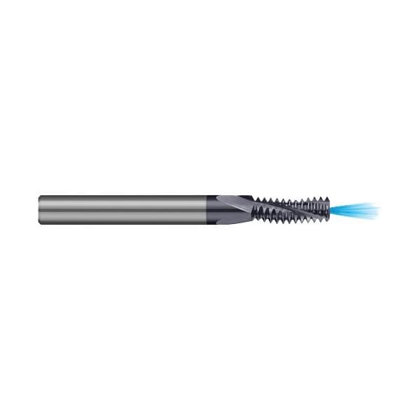 0.0650 in. dia. x 1/8 in. Carbide Multi-Form 2-56 Thread Milling Cutter Coolant Through, 3 Flutes